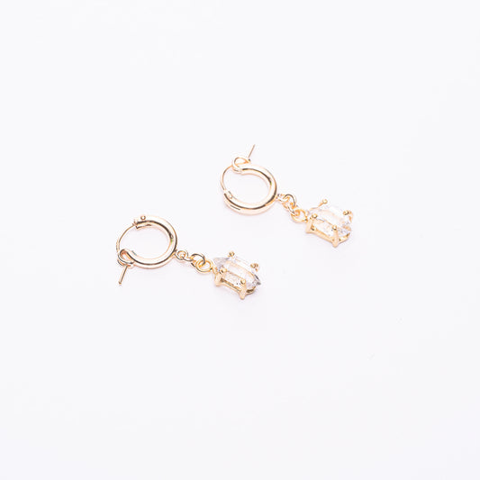 Herkimer Diamond Hoop Earrings