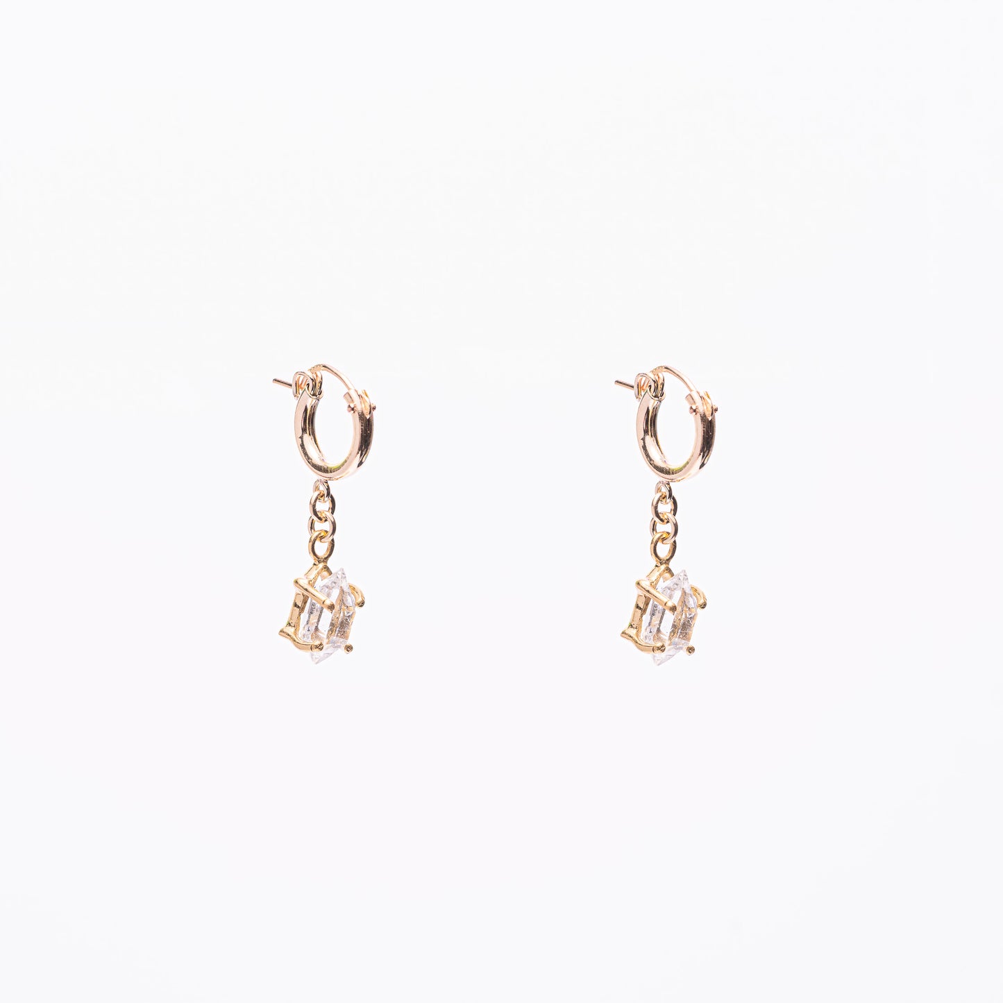 Herkimer Diamond Hoop Earrings