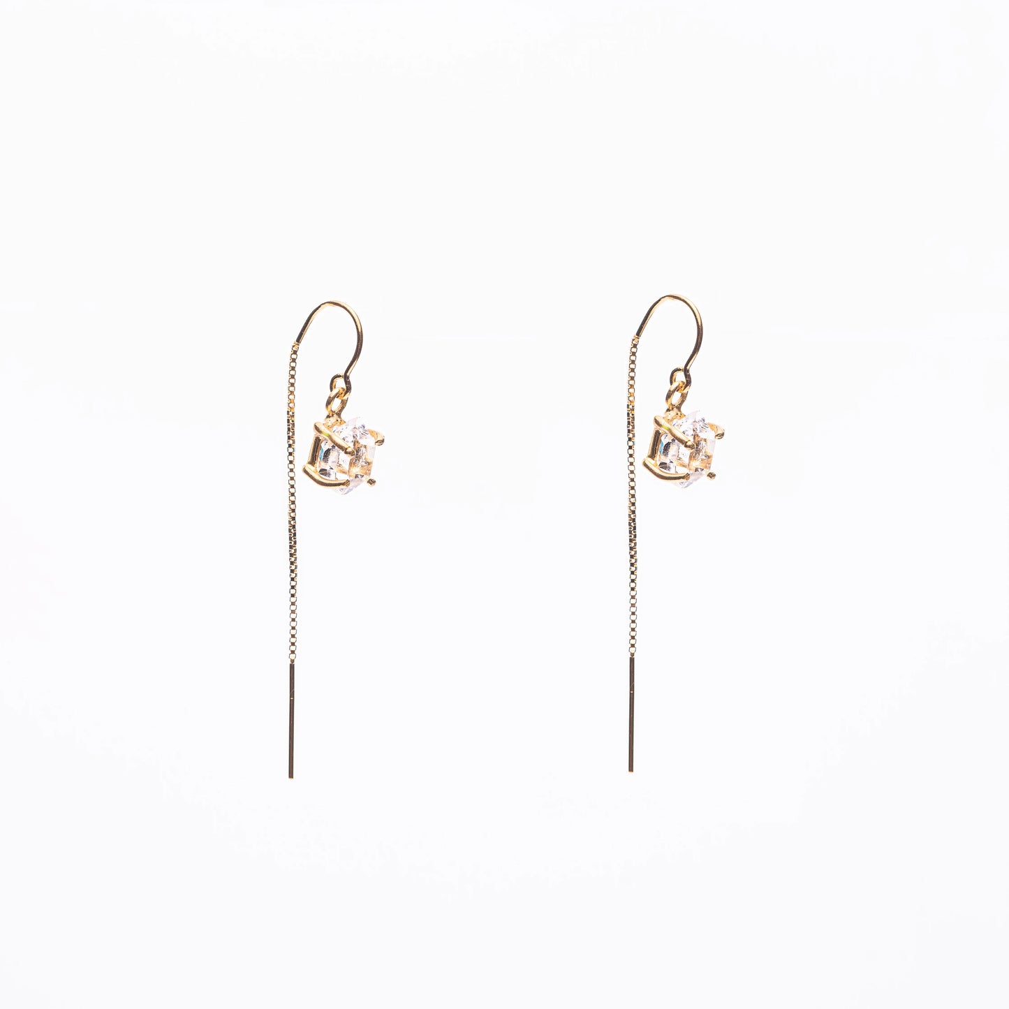 Herkimer Diamond Thread Earrings