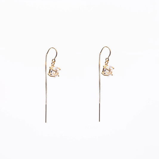 Herkimer Diamond Thread Earrings