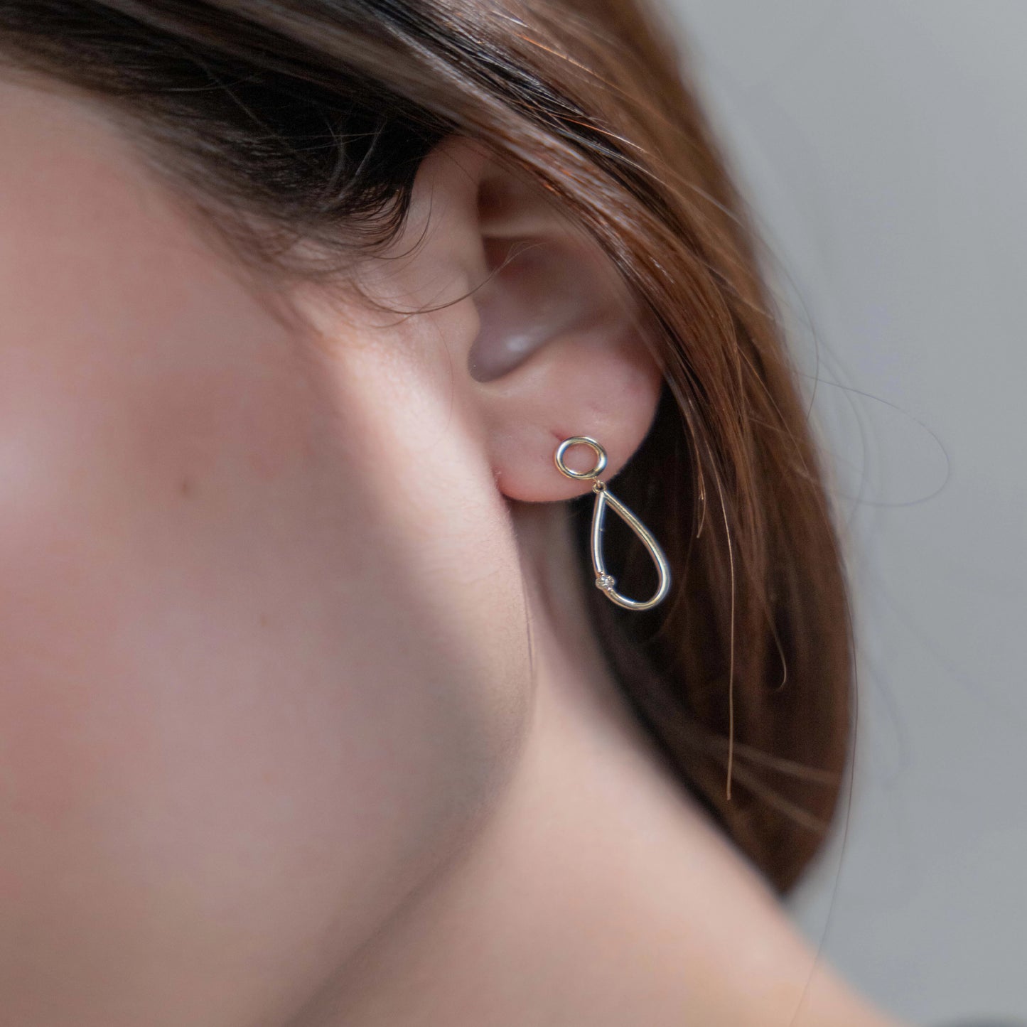 Diamond Pan Stud Earrings