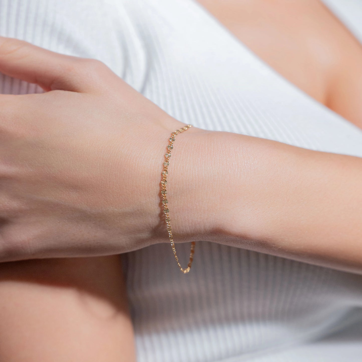 Gold Disc Bracelet