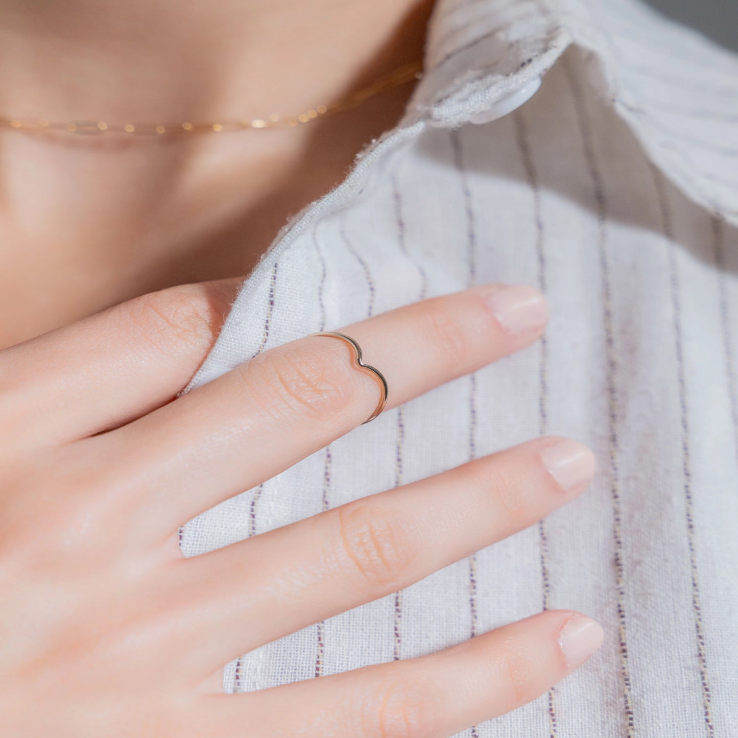 Gold Chevron Ring