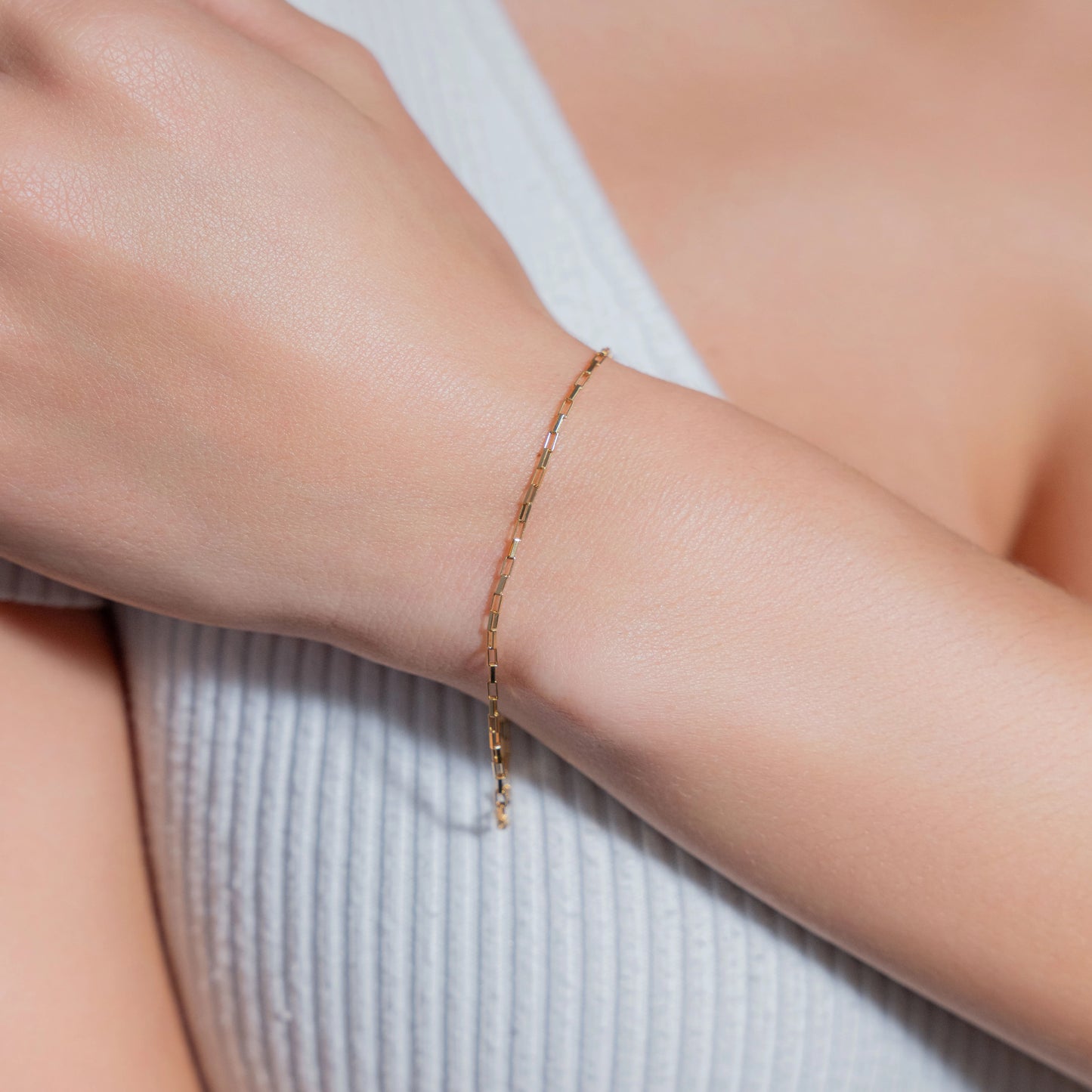 Small Rectangle Gold Bracelet