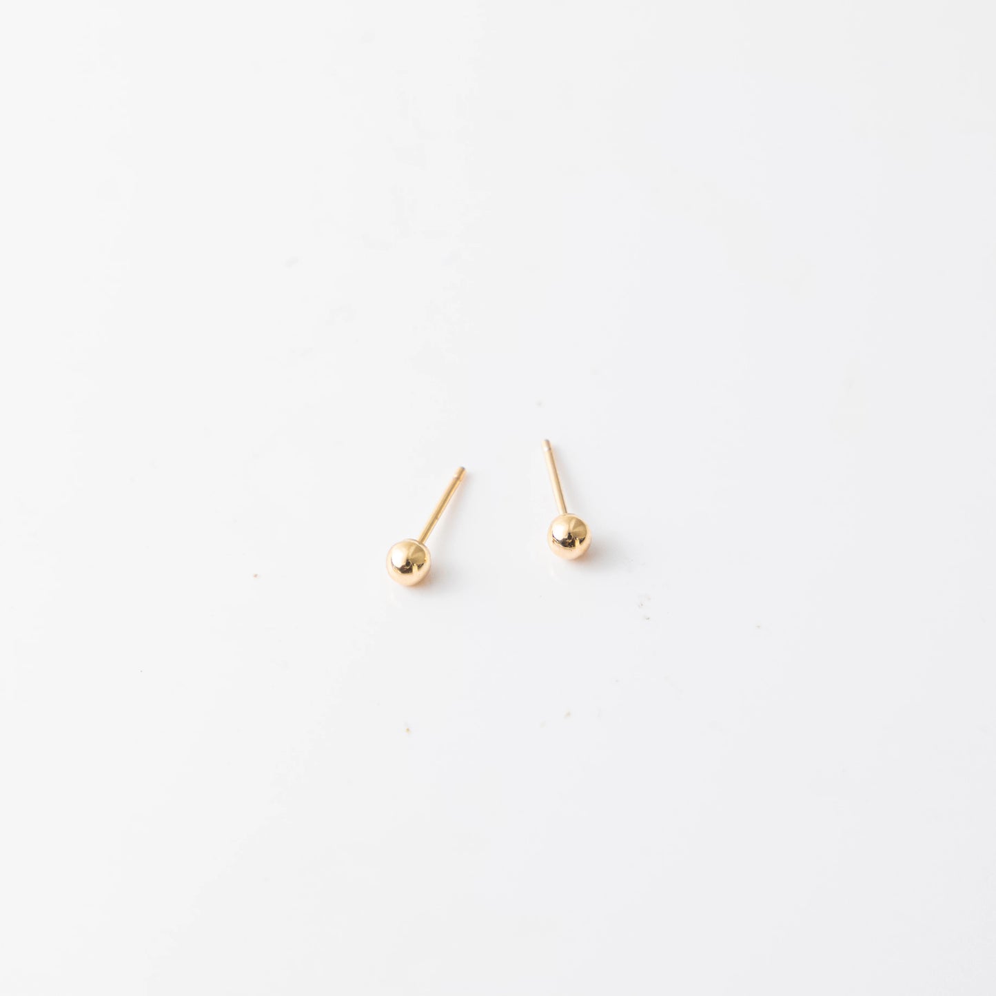 2mm Gold Ball Stud Earrings