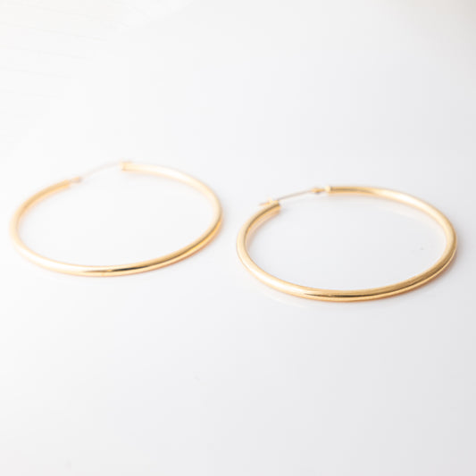 40 x 2mm Round Snap Hoop Earrings