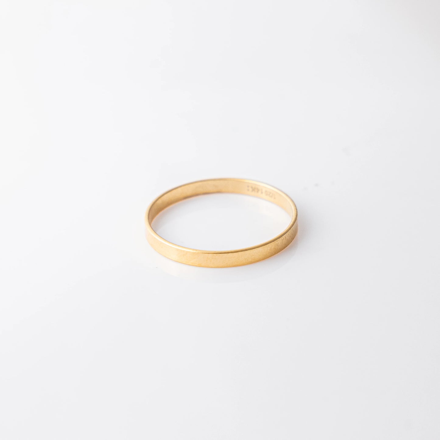 Gold Wide Band Stack Ring