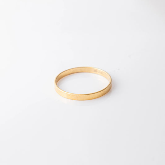 Gold Wide Band Stack Ring