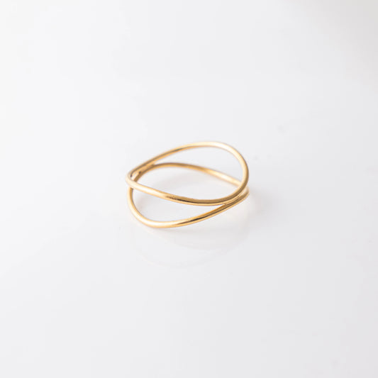 Gold Double Dome Ring